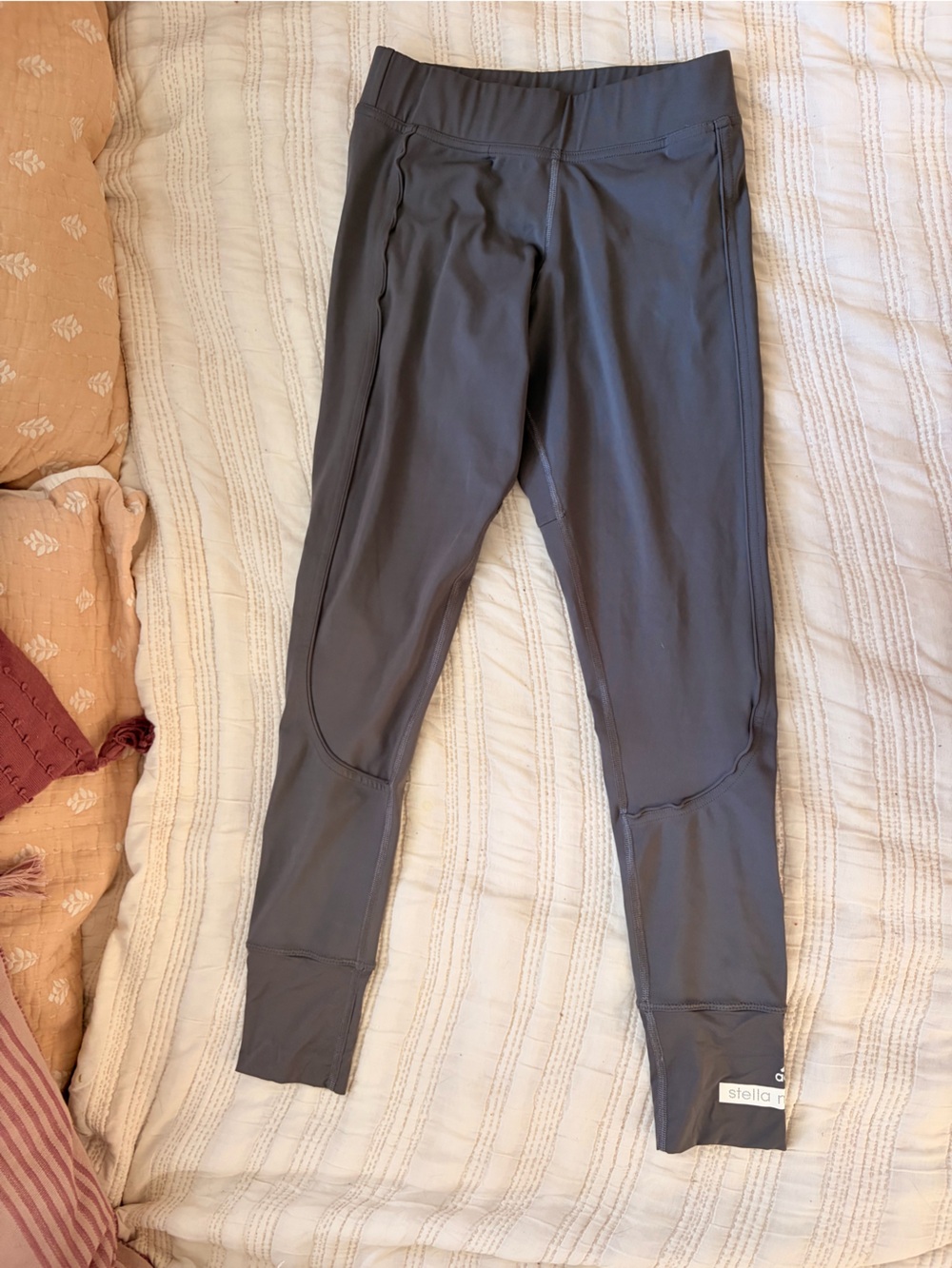 Adidas by Stella McCartney Charcoal Gray High-Rise Performance Leggings